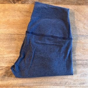 Lululemon Wunder Under Crop Cotton Heathered Cadet Blue 6